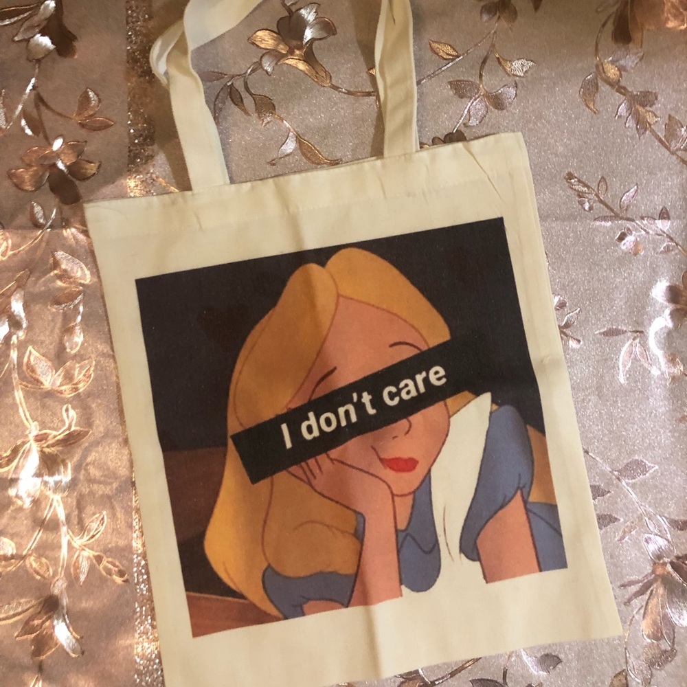 Tote bag canvas modern Alice and wonderland - Picture 4 of 6